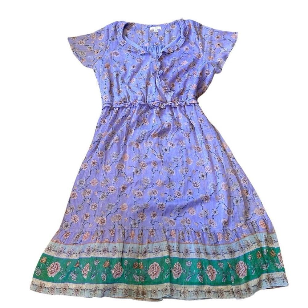 LC LAUREN CONRAD FLORAL MIDI DRESS Size XXL